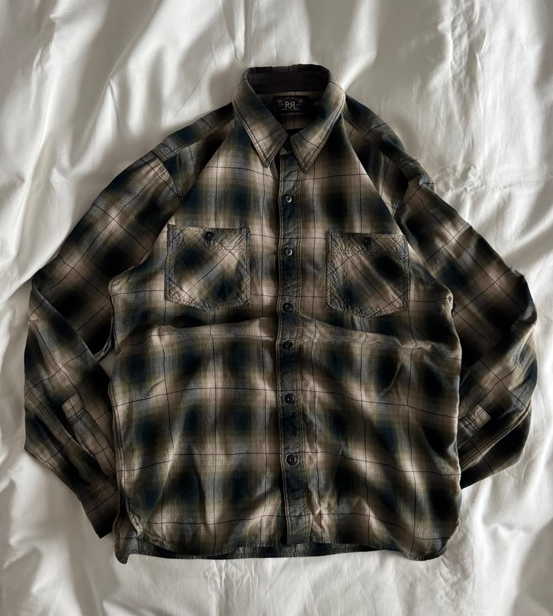[L] RRL 더블알엘 옴브레 체크 셔츠 상품이미지1