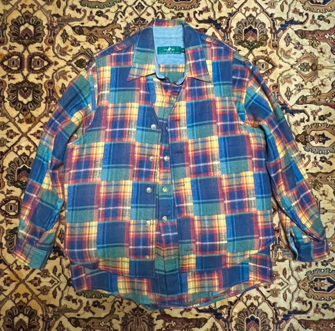 USPA 90's 빈티지 체크셔츠 자켓+ 퀼팅 베스트 조끼 95~100 상품이미지6