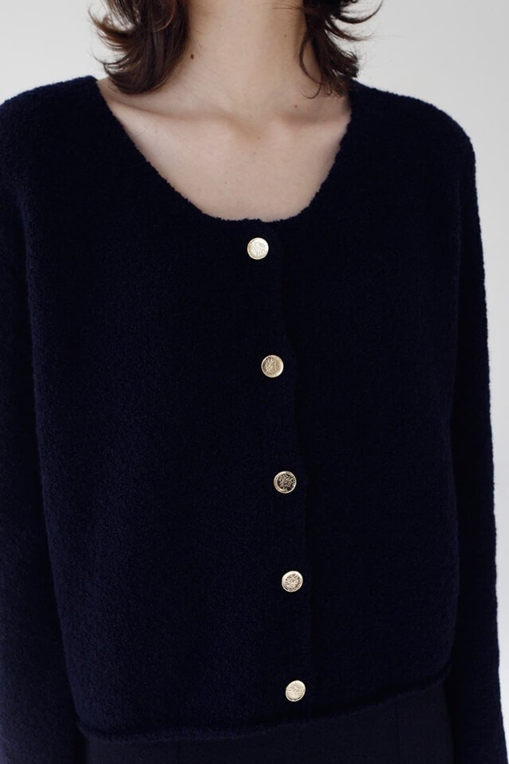 페이딘 클라우드 부클 가디건 네이비 상품이미지2