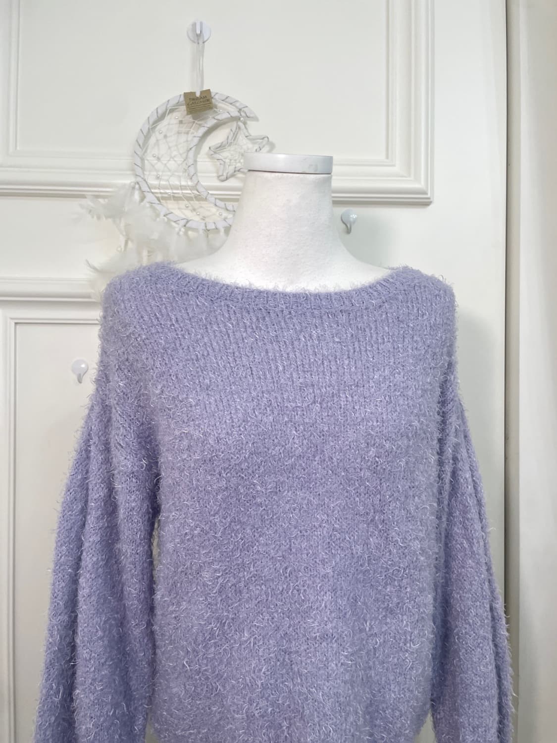 purple sleeve pleats cute sweater 상품이미지5