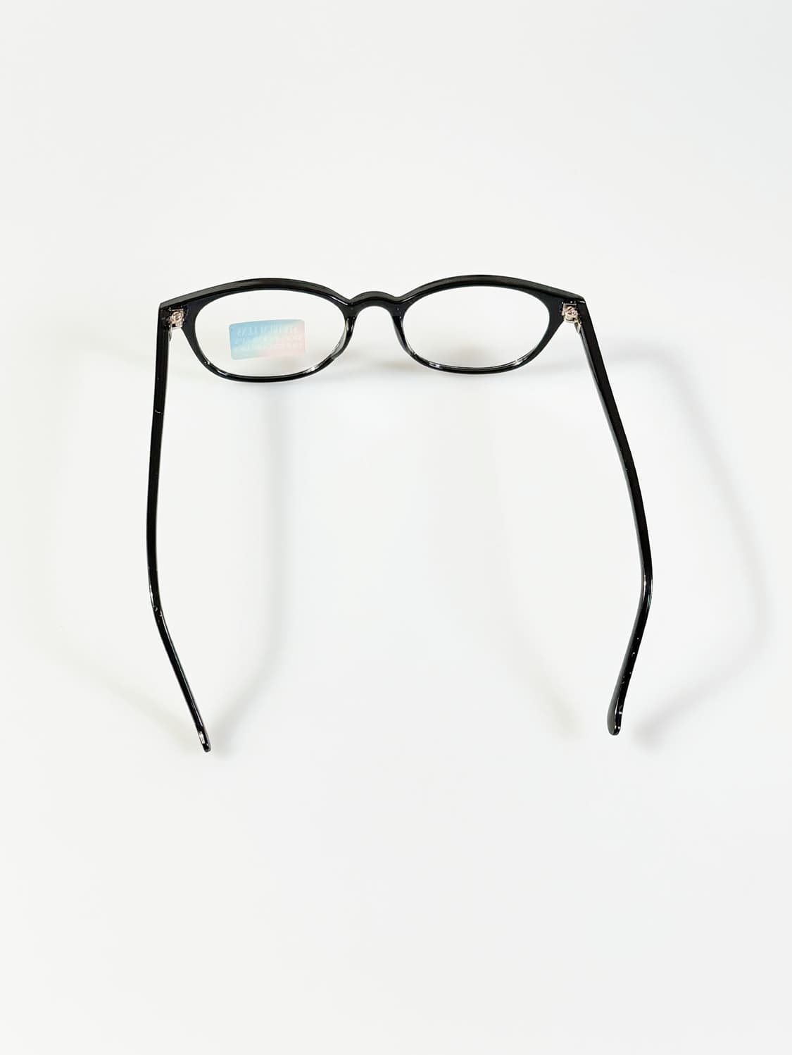 90s 블랙 뿔테 오벌 프레임 빈티지 안경 상품이미지5