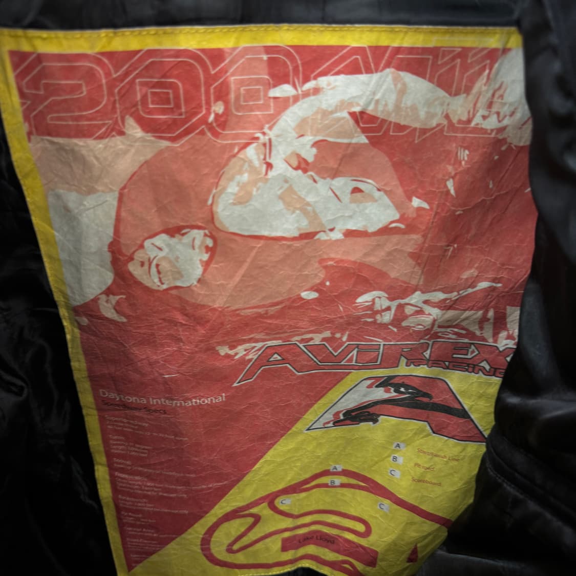 00s 아비렉스 데이토나 레이싱자켓 전후면 빅로고 포인트 블랙 상품이미지6