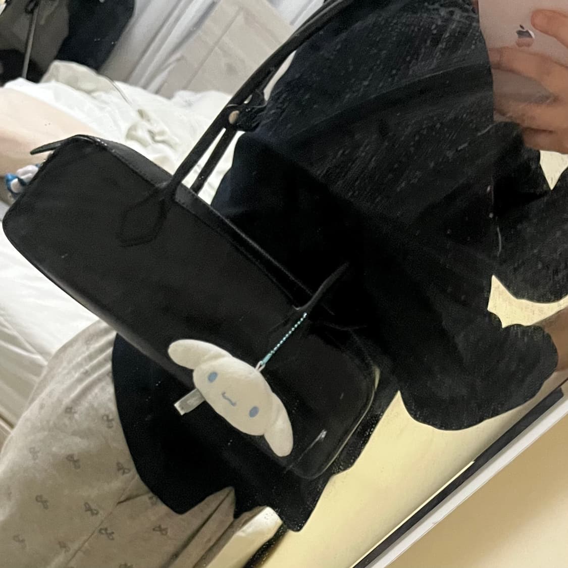 블랙 숄더백 바게트백 상품이미지7