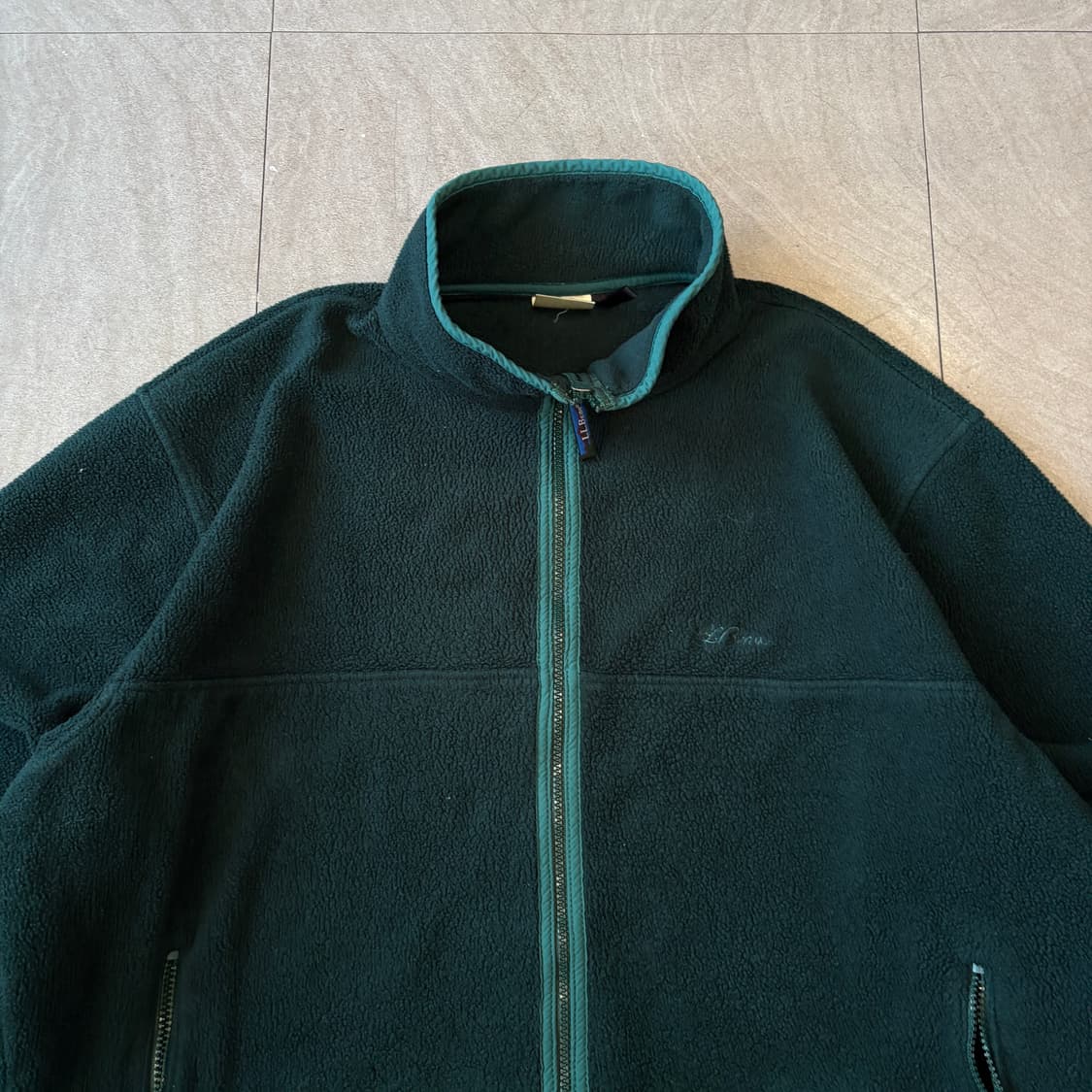 90s L.L.bean 90년대 생산 엘엘빈 그린 신칠라 플리스 자켓 상품이미지3