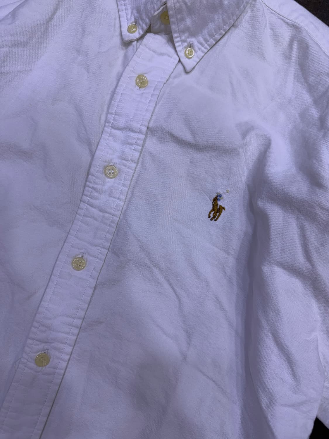 폴로 랄프로렌 커스텀핏 옥스포드 셔츠 화이트 셔츠 S 상품이미지4