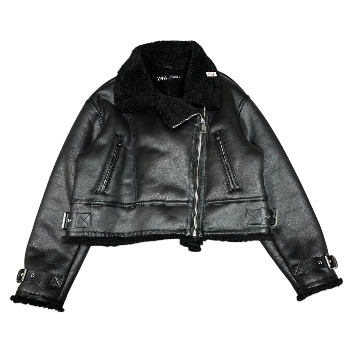 ✨ (바배) 자라 여성 블랙 무스탕 자켓 상품이미지1