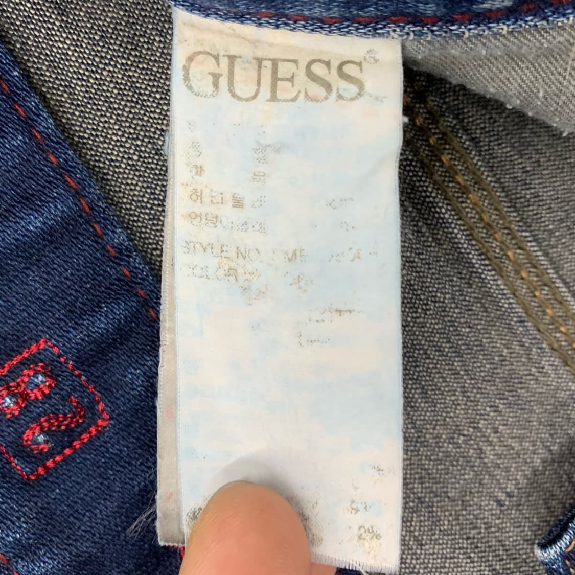 [29] 게스 레드플레이트 테이퍼드핏 데님팬츠 상품이미지5