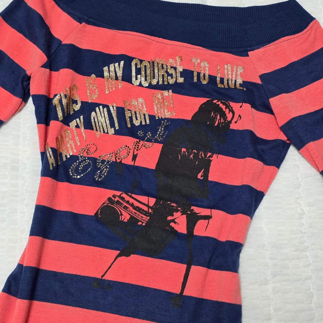 에고이스트 빈티지)오프숄더 오네갸루 y2k 90s 롱슬리브원피스 상품이미지2