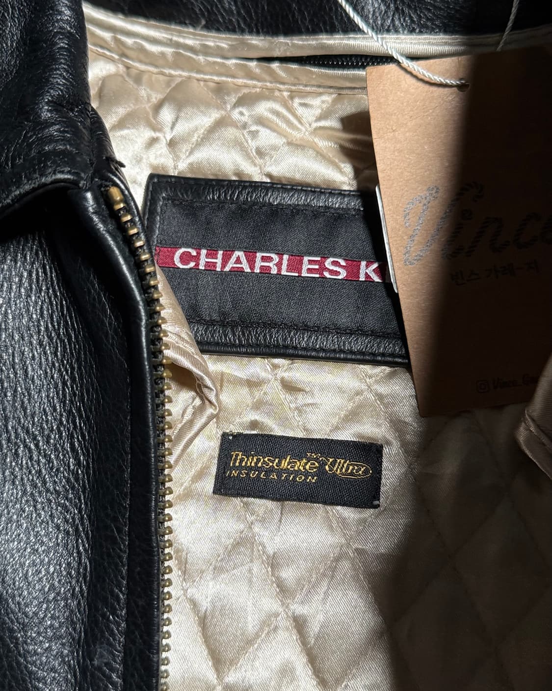 90-00‘s 찰스 클레인 카우하이드 카코트 L 상품이미지3