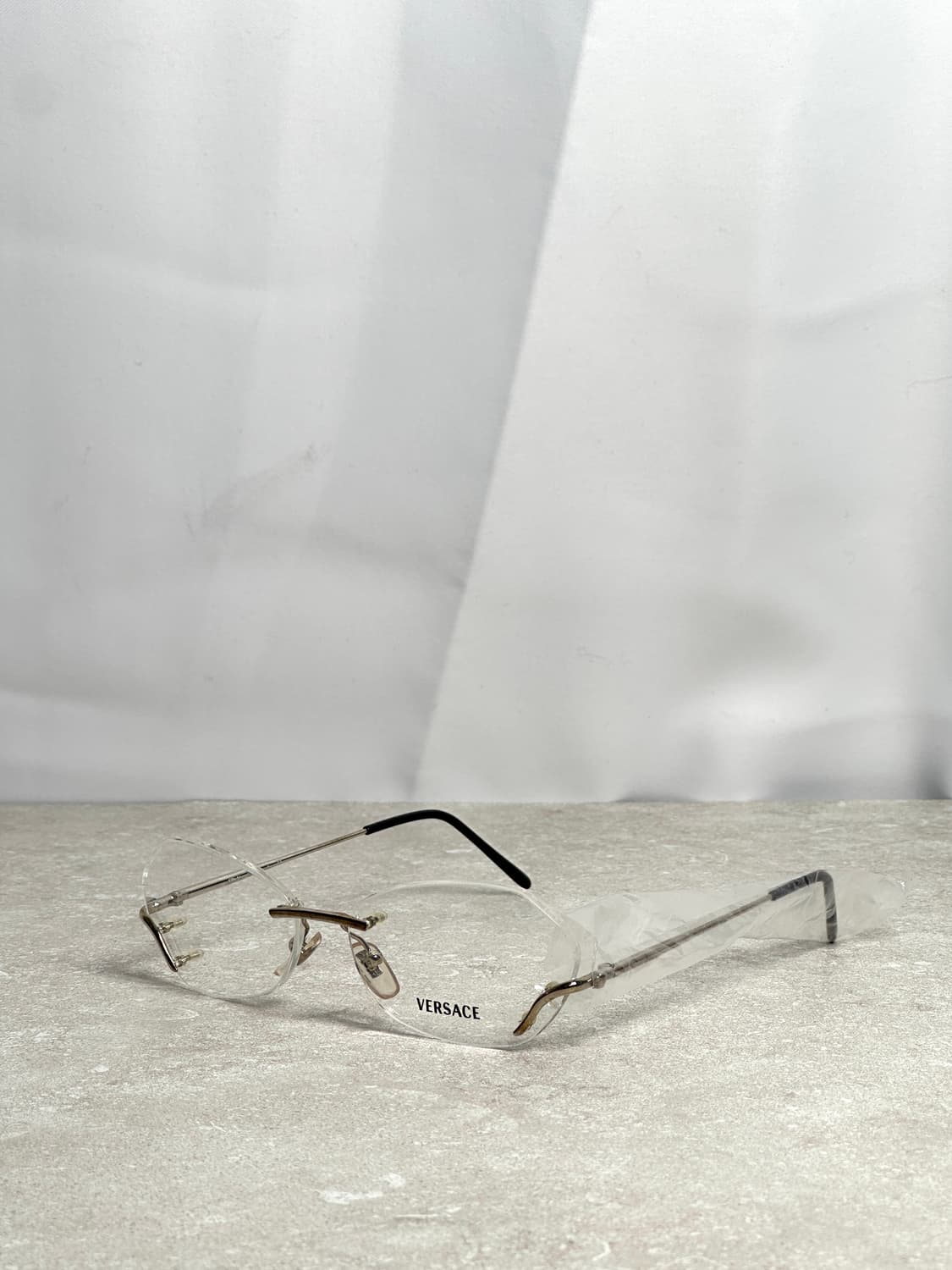 Versace 베르사테 무테 메탈 안경 실버 상품이미지1