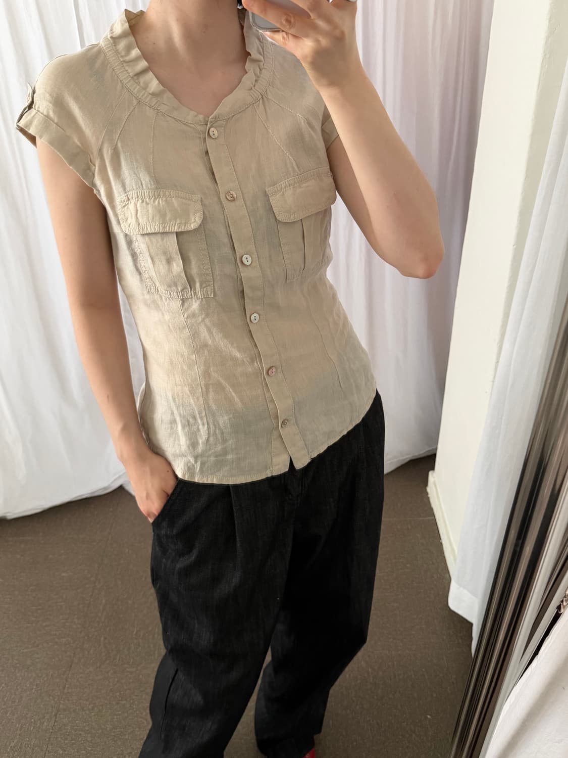 Marella Linen Blouse 상품이미지6