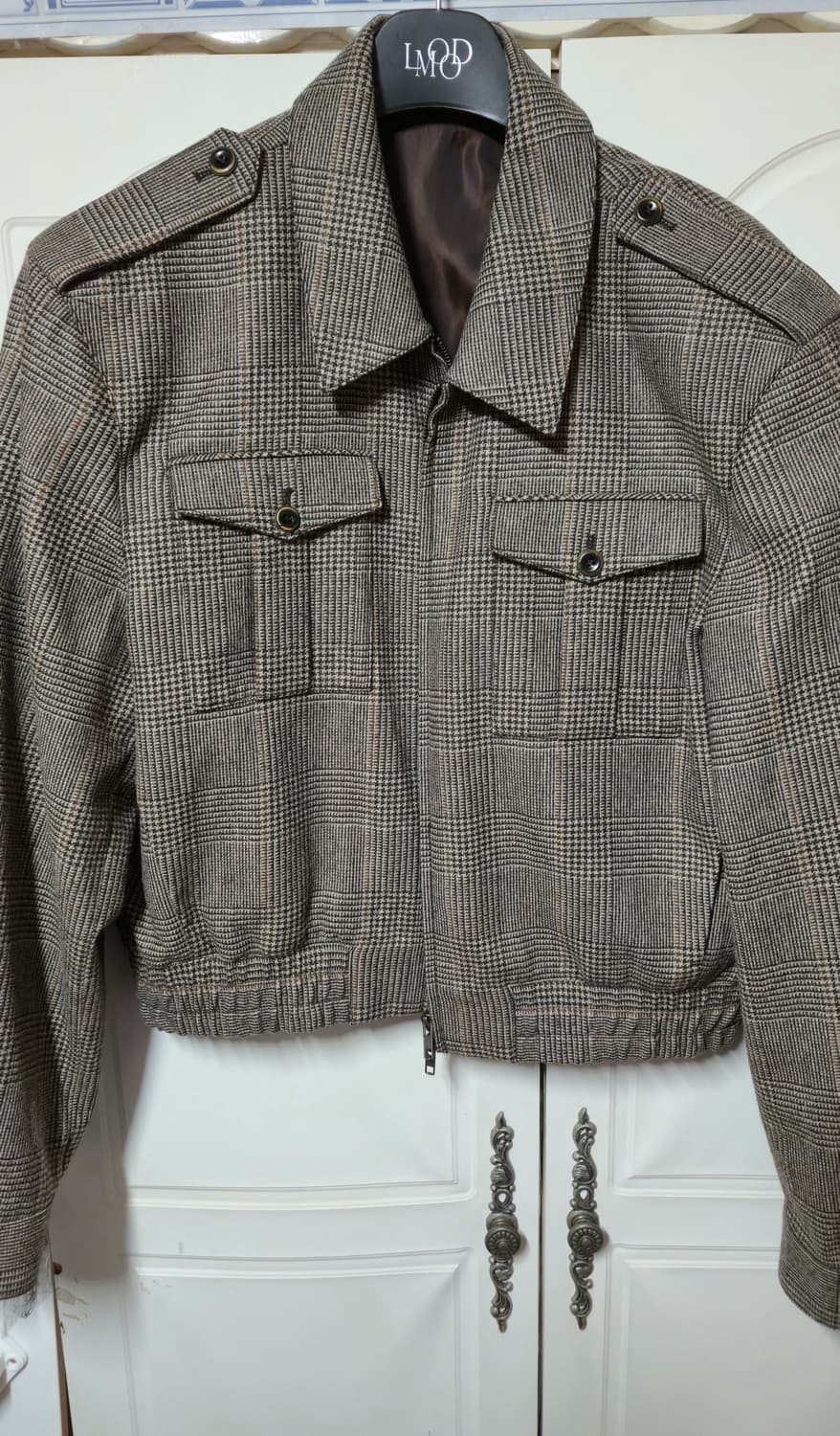 [48] 엘무드 로마노 울 플란넬 자켓 글렌체크 상품이미지1