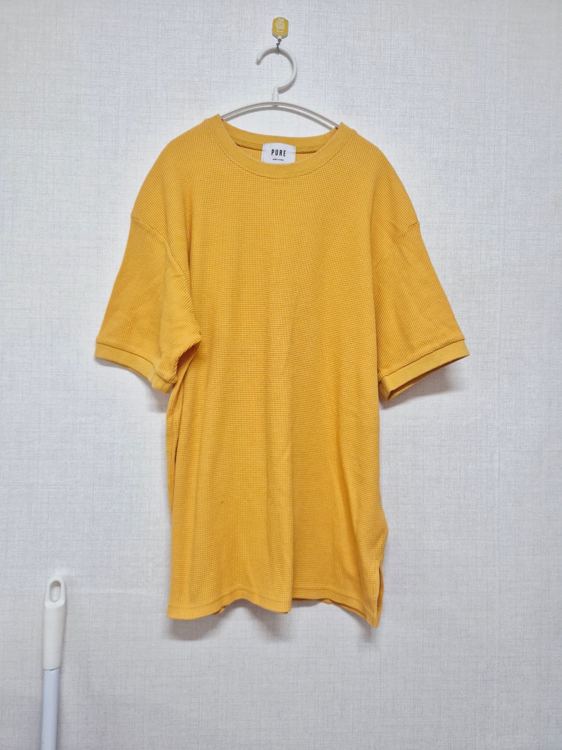 PURE 옐로우 와플 반팔 티셔츠 상품이미지1