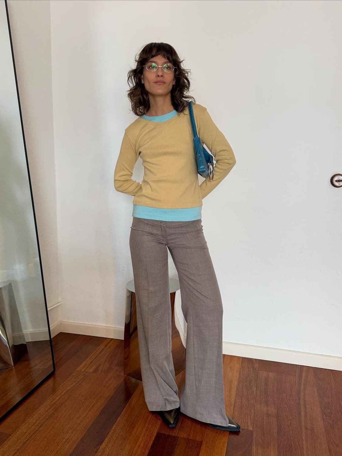 Gimaguas samm t shirt beige blue s 상품이미지6