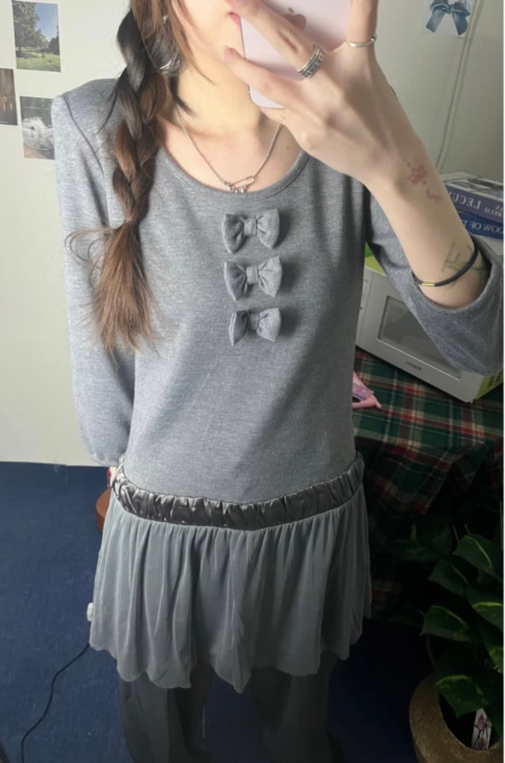 빈티지 리본 원피스 상품이미지1