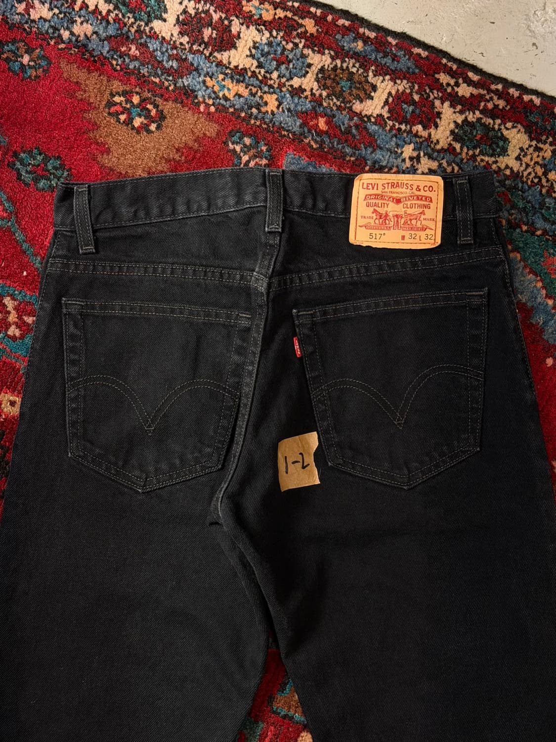 00's 빈티지 리바이스 517 블랙 부츠컷 플레어진 상품이미지6