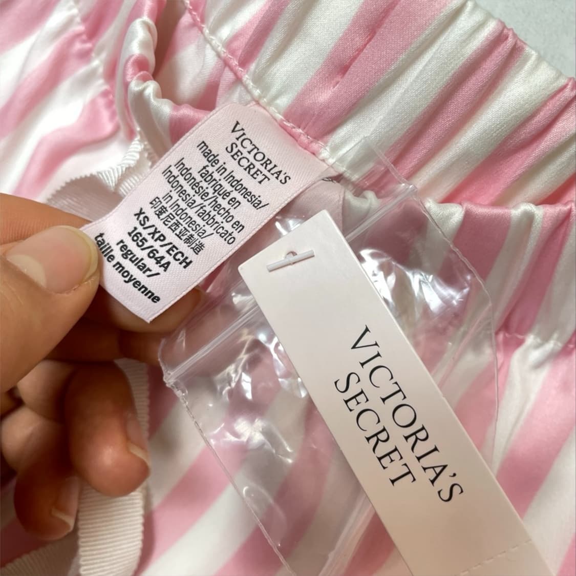 빅토리아시크릿 핑크 스트라이프 파자마 세트 XS 상품이미지8