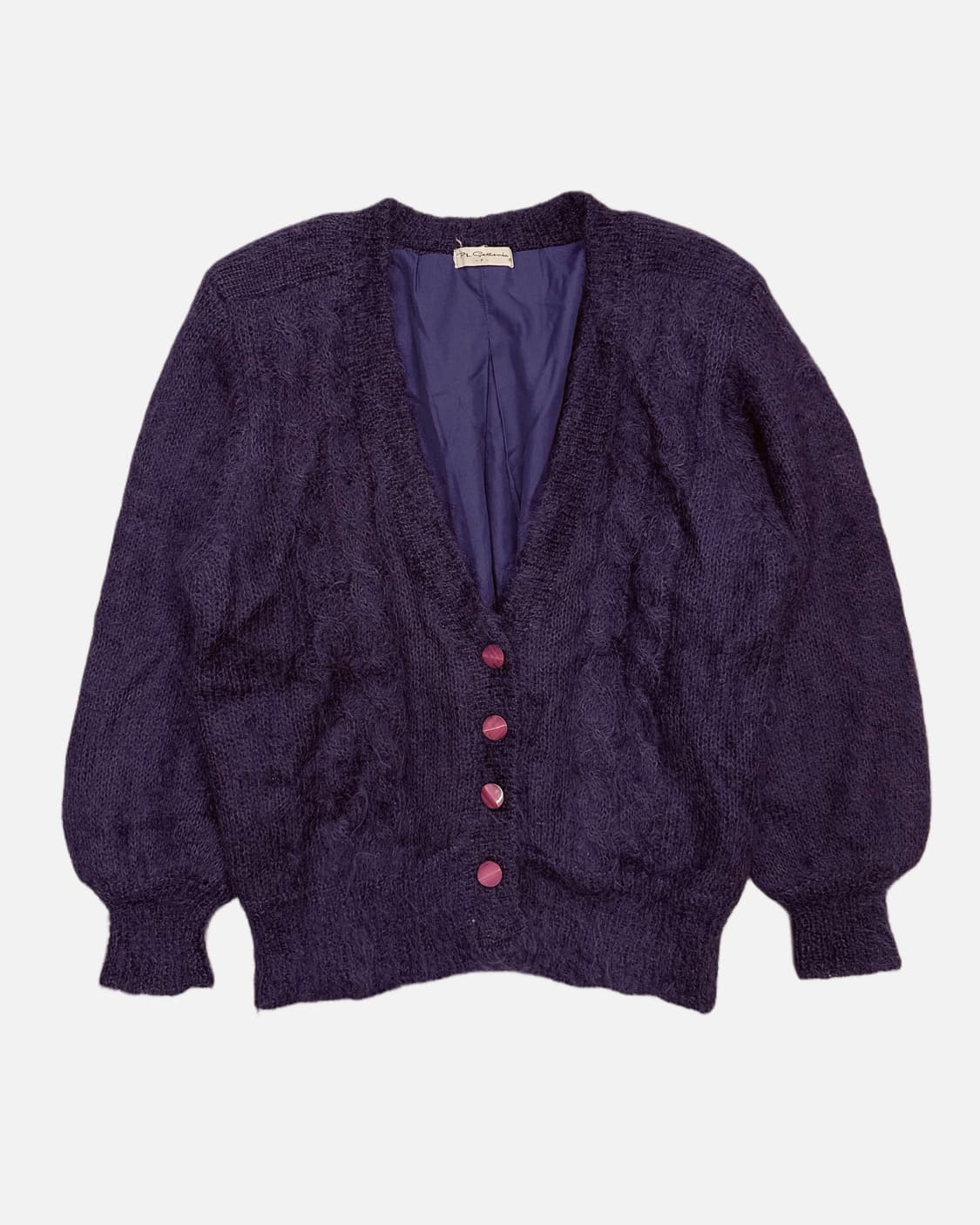 purple hairy mohair cardigan 상품이미지1