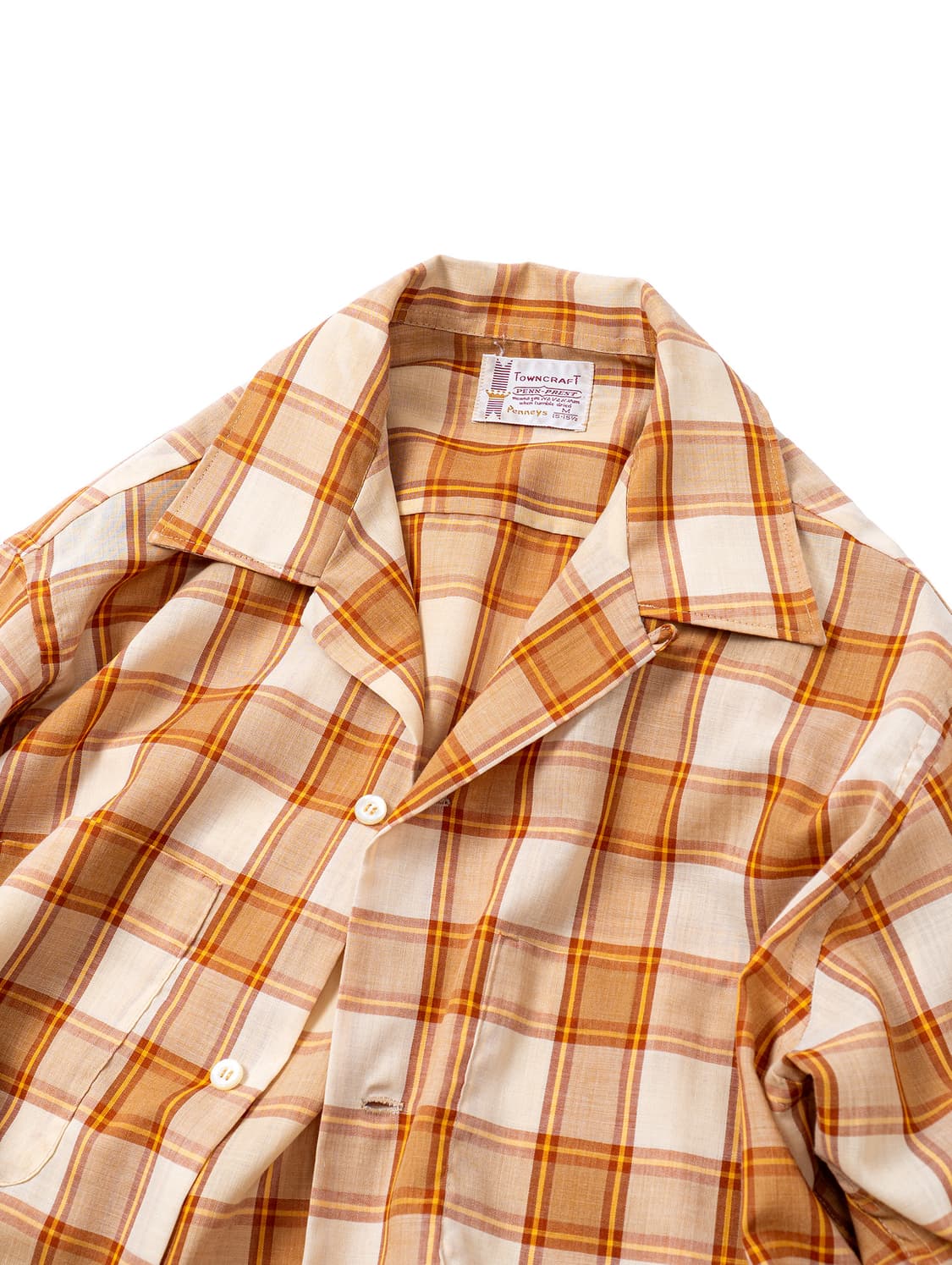 60s Towncraft Loop Collar Check Shirt 상품이미지4