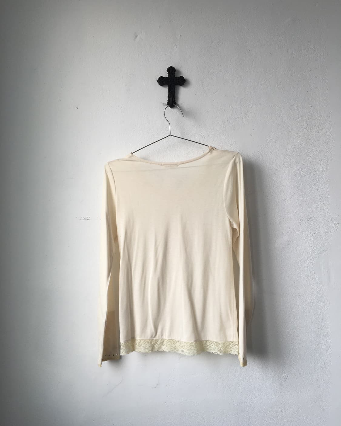 axes femme lace trimming sleeve 상품이미지3