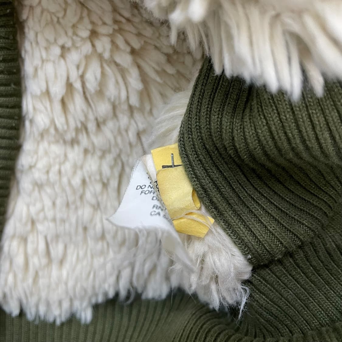 아베크롬비 AF 로고 퍼 후드집업 카키 상품이미지5