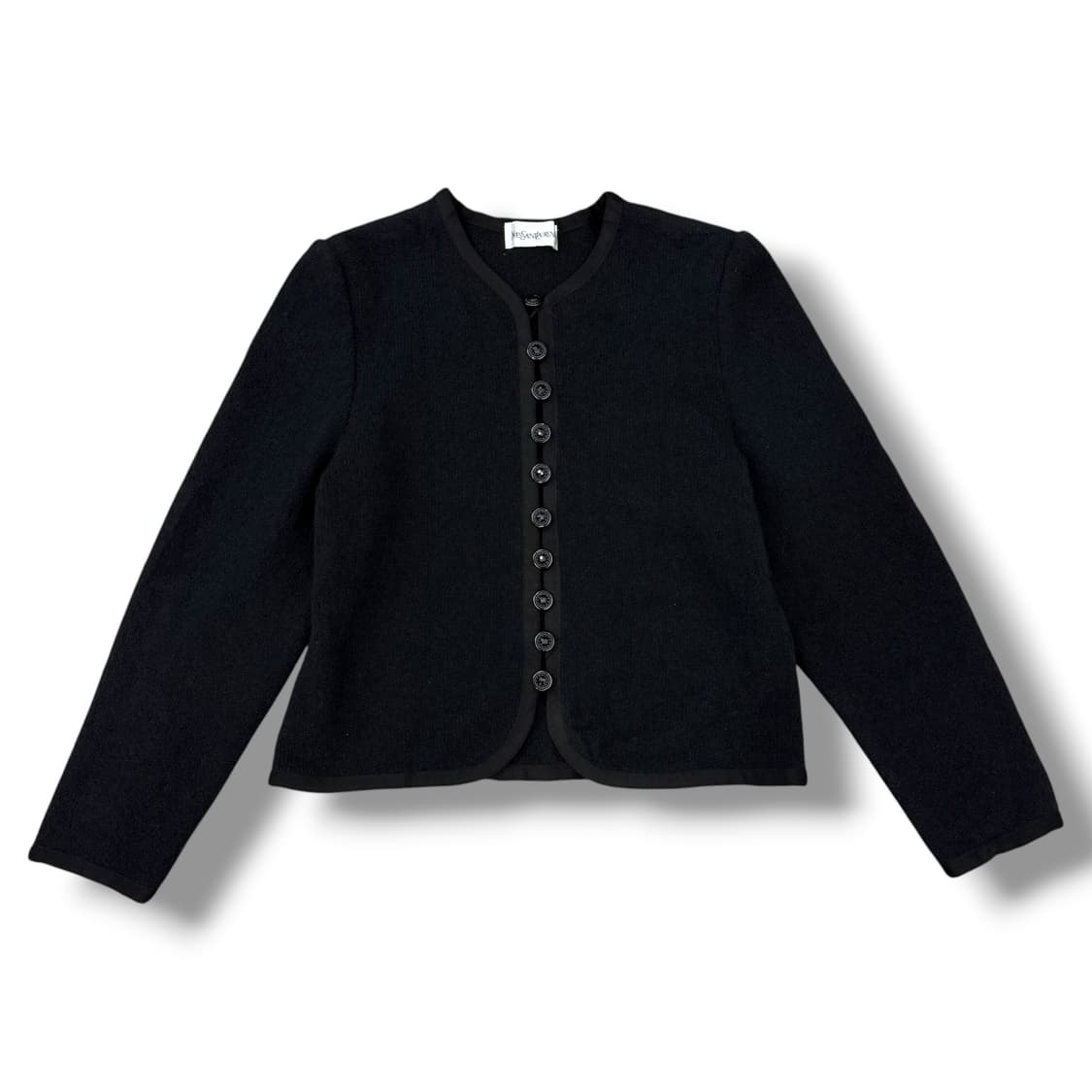 입생로랑 블랙 포인트 버튼 울 가디건 자켓 상품이미지1