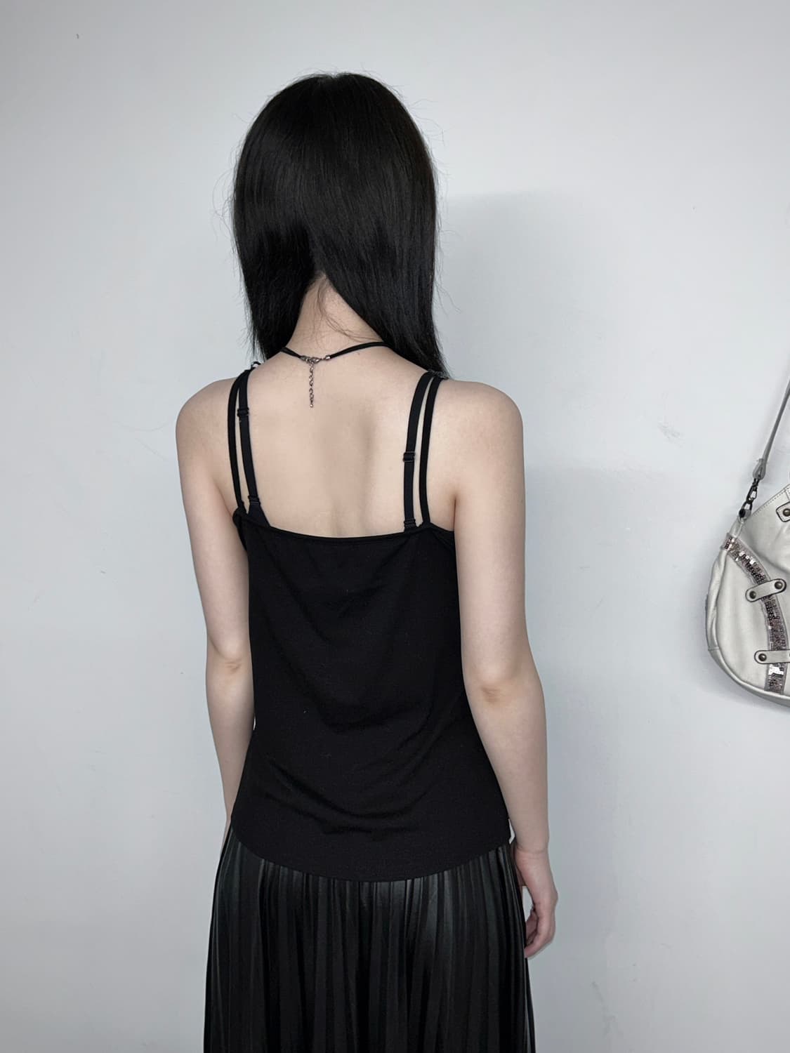 레이스 장식 레이어드 슬리브리스 상품이미지4