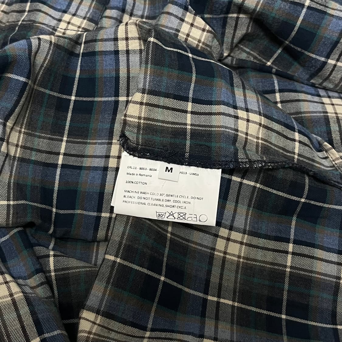 [M,L]이알엘 ERL 25fw BLUE PLAID 체크 셔츠 상품이미지5