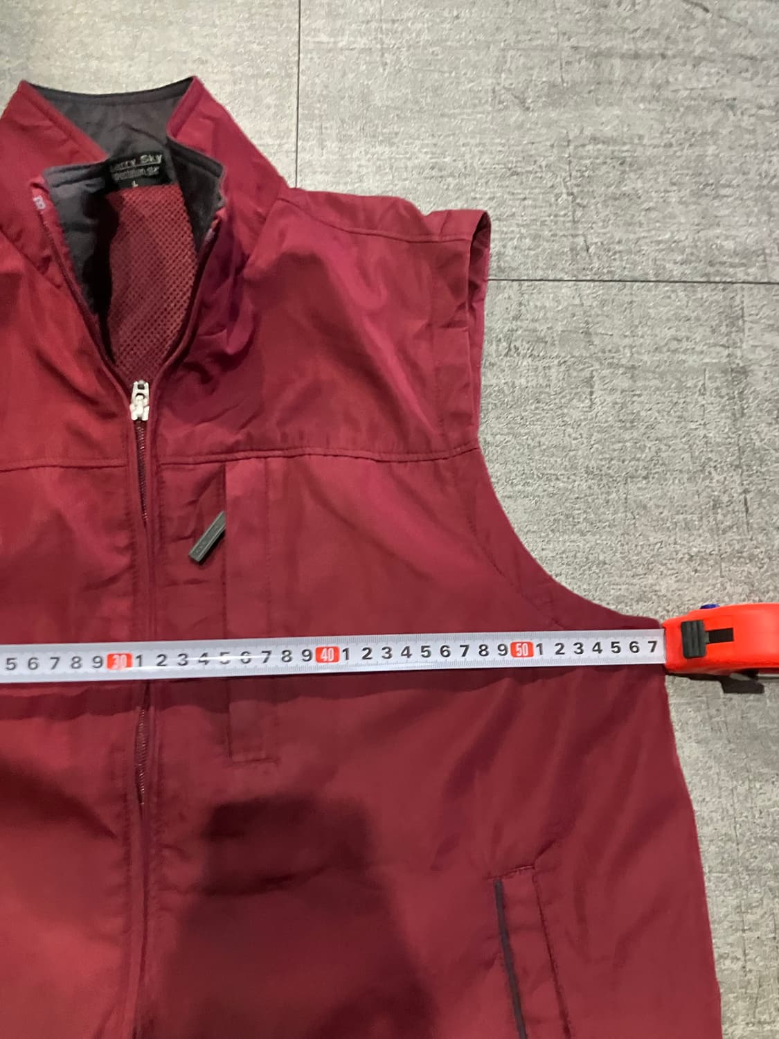 일본빈티지 Starrysky 올드스쿨아메카지 베스트조끼 레드와인 상품이미지2