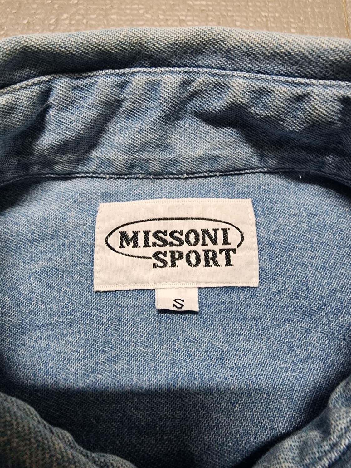 빈티지 미쏘니 스포츠  컬러퍼즐 포켓 데님 셔츠 상품이미지6