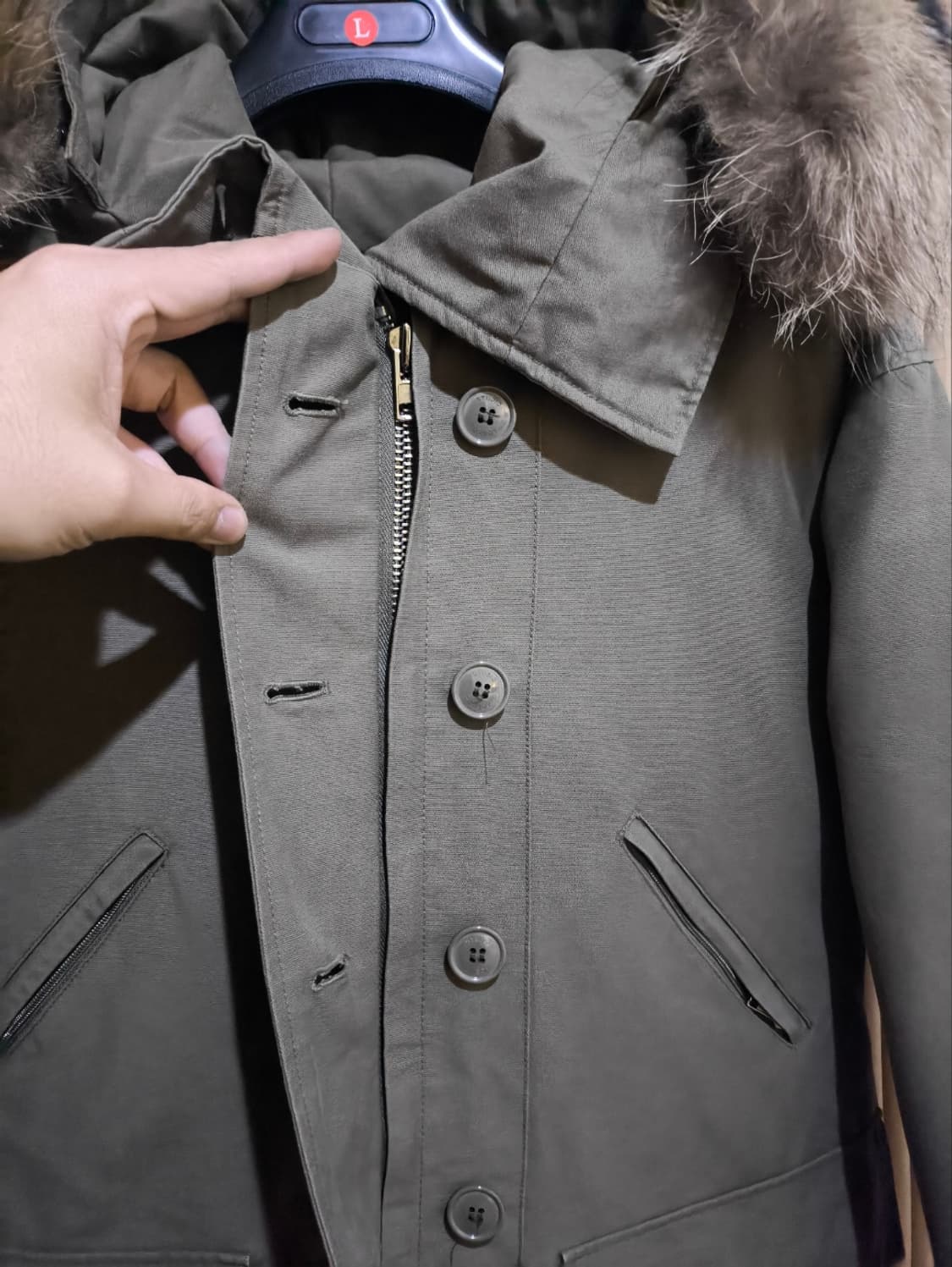 80 톰보이스튜디오 라쿤털 덕다운 파카 롱패딩 상품이미지5