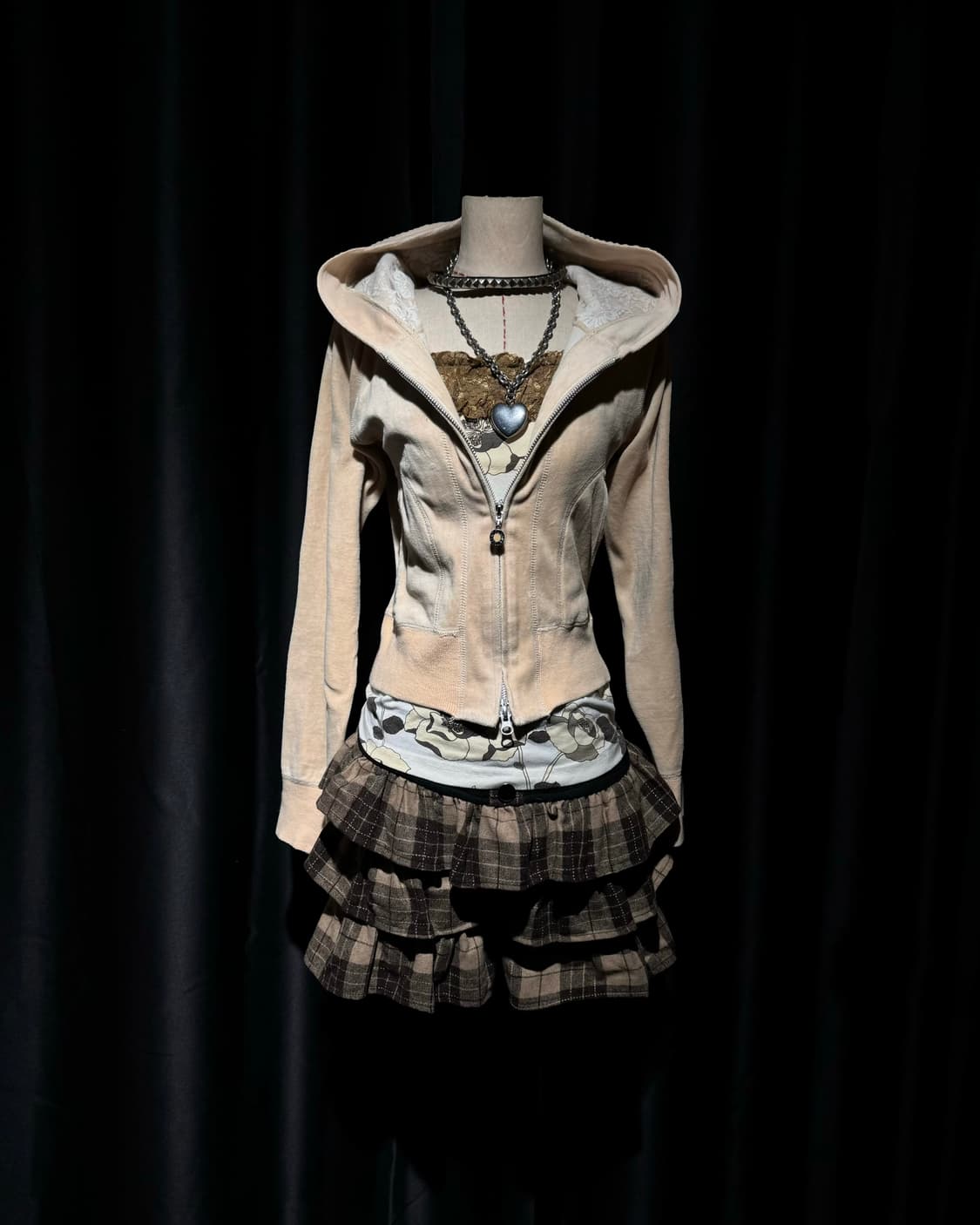 DEAR PRINCESS 벨벳 후드집업 상품이미지1