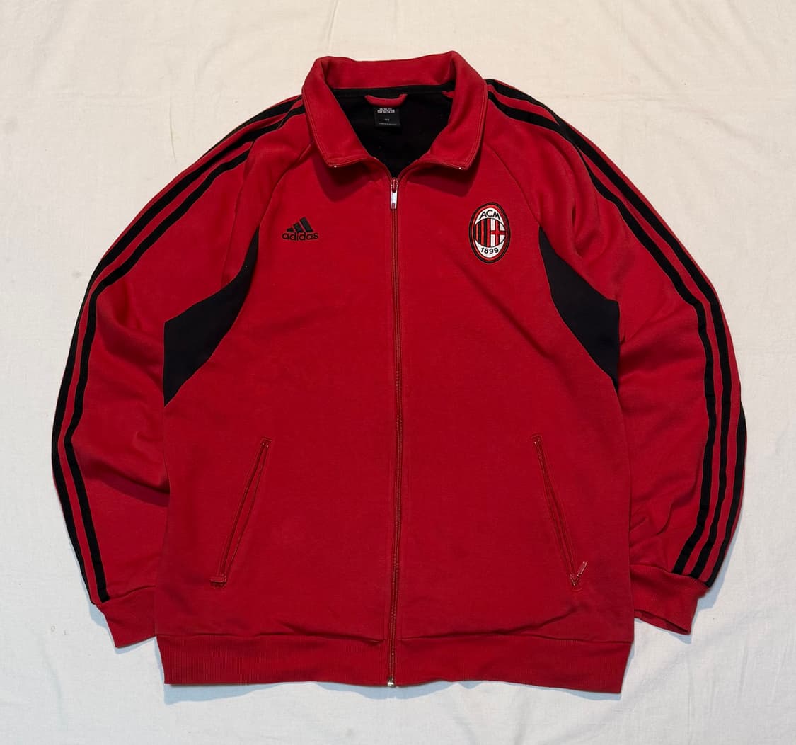 국내유일 아디다스 08-09 AC밀란 트랙탑 져지 레드 블랙 상품이미지2
