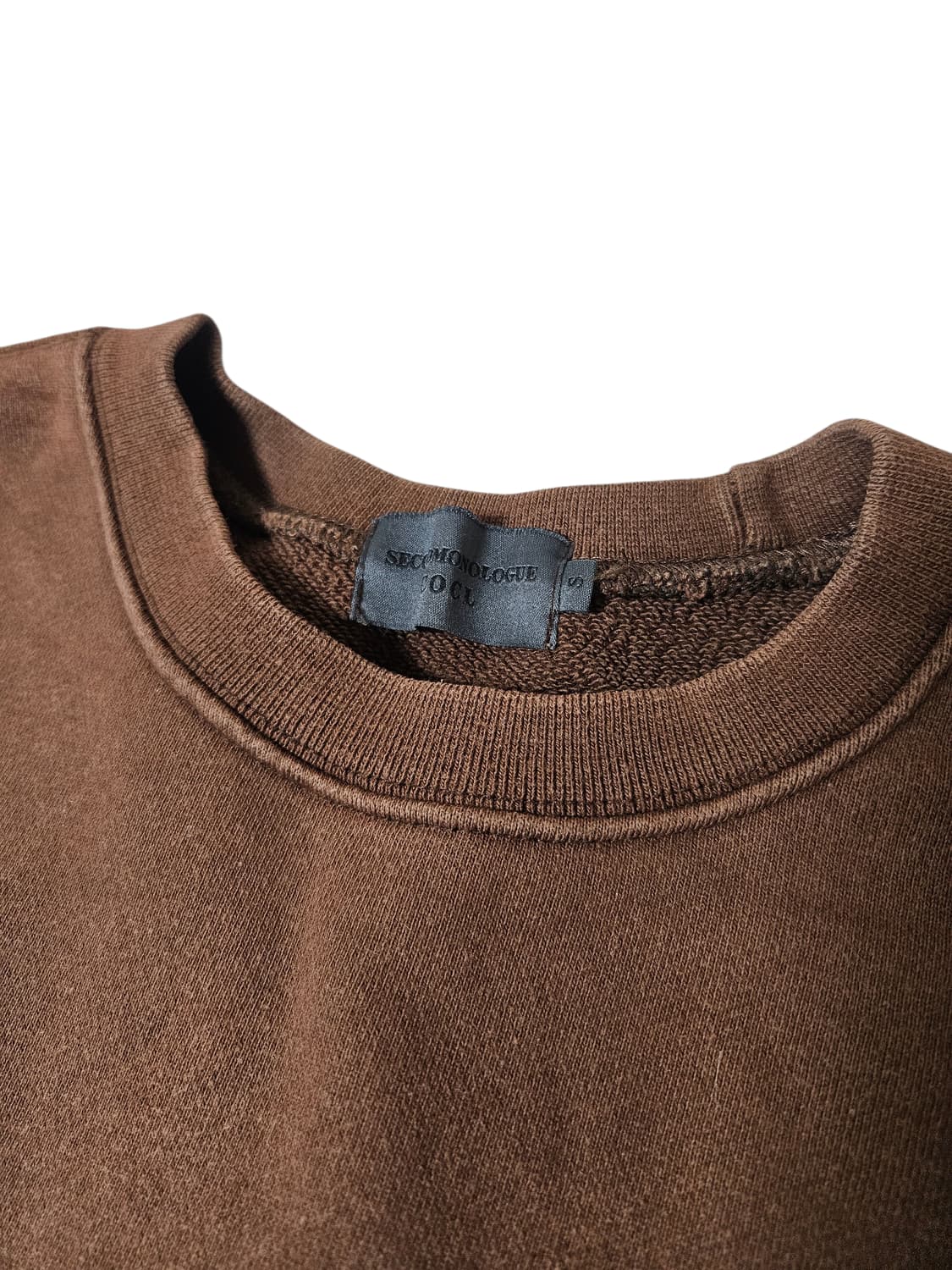 세컨드모놀로그 오버핏 크롭 맨투맨 S 상품이미지2