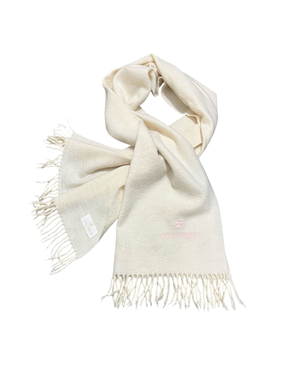 꾸레쥬 화이트 머플러 상품이미지1