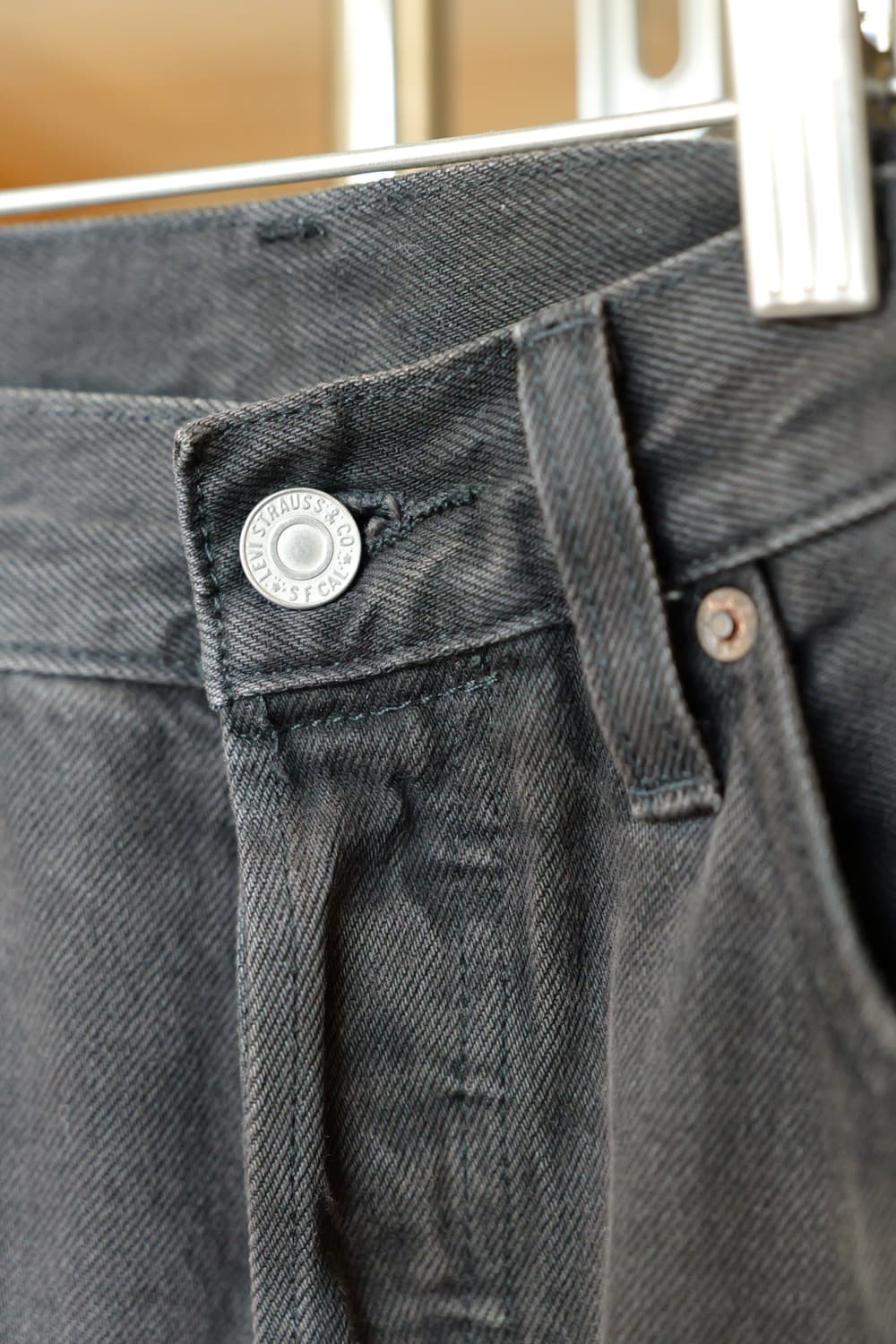 리바이스 501 프리미엄 흑청 데님 31x28 상품이미지3