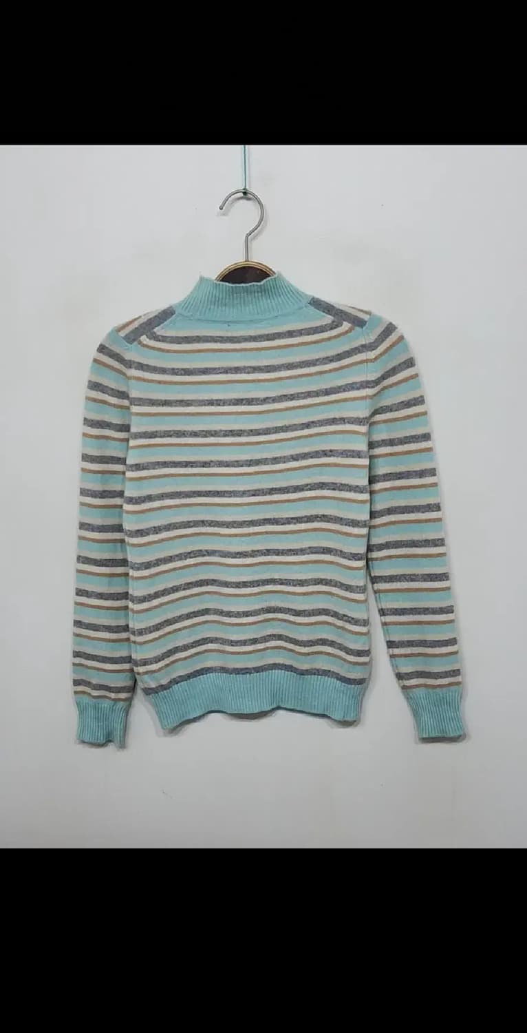 (S) 반목 캐시미어 니트 줄가라 반폴라 스웨터 해외판  상품이미지4