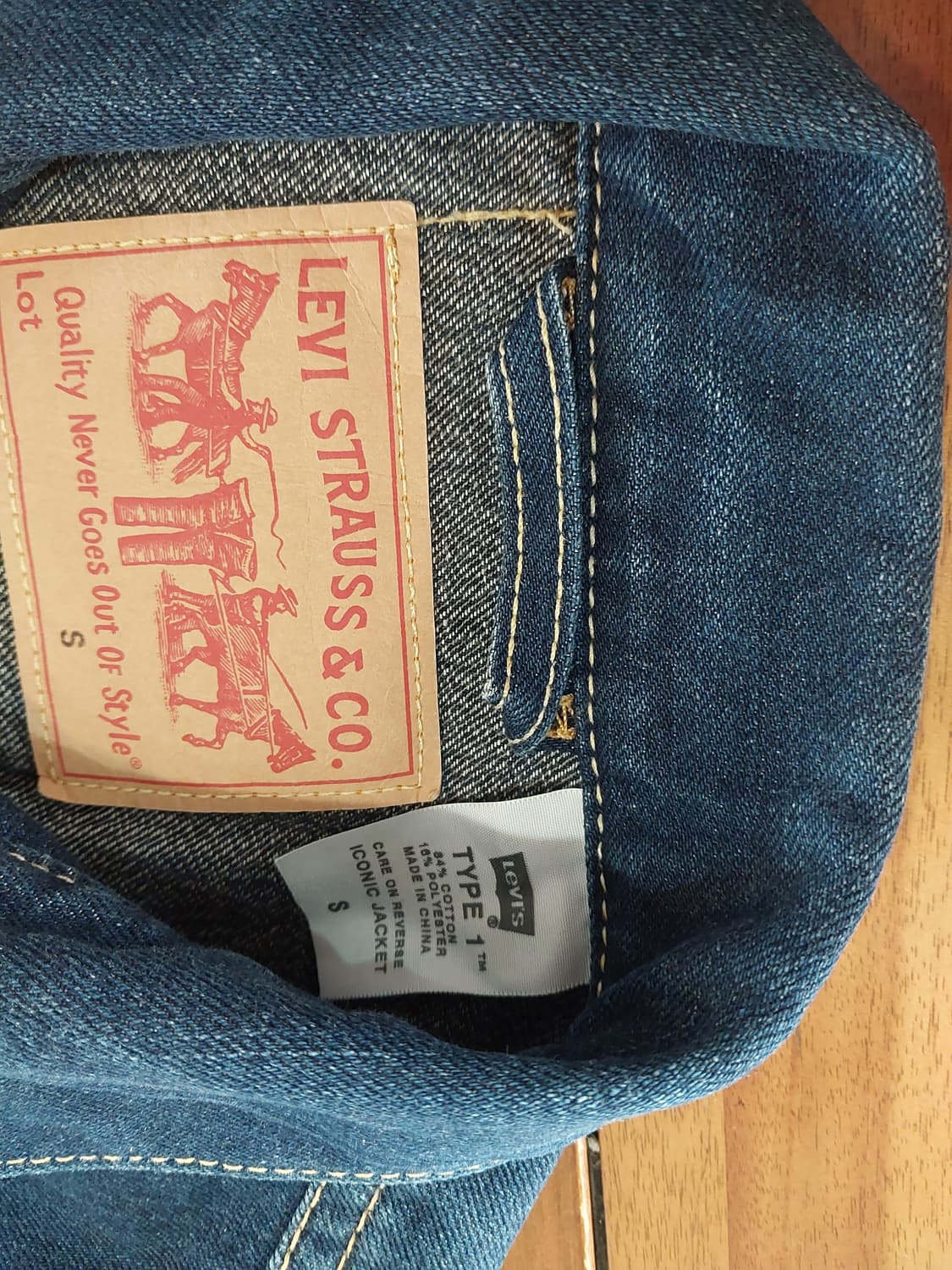 리바이스 타입1 아이코닉 데님자켓 팬츠 셋업 일괄판매 상품이미지3