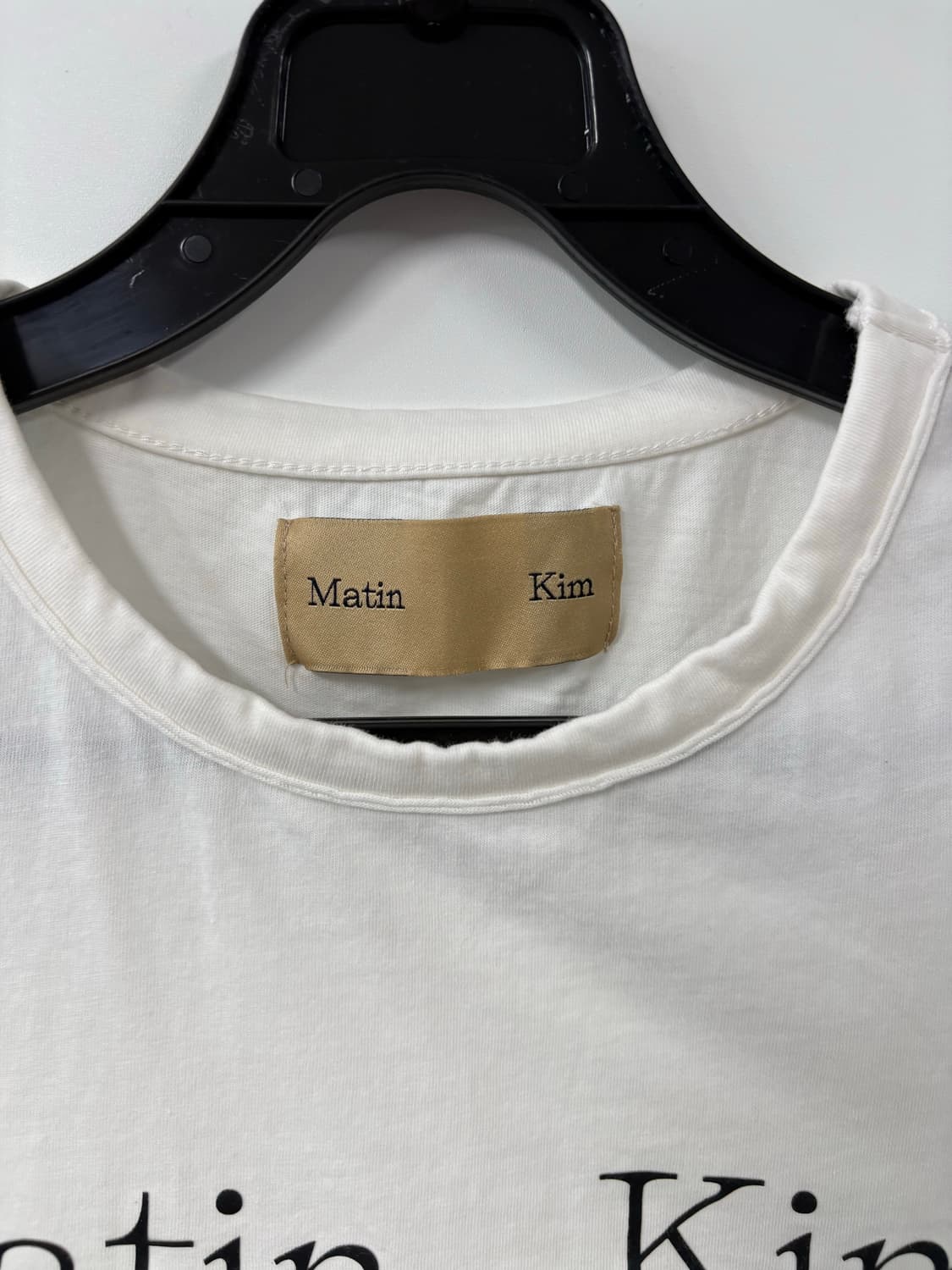 마땡킴 화이트 크롭 반팔 티셔츠 상품이미지5