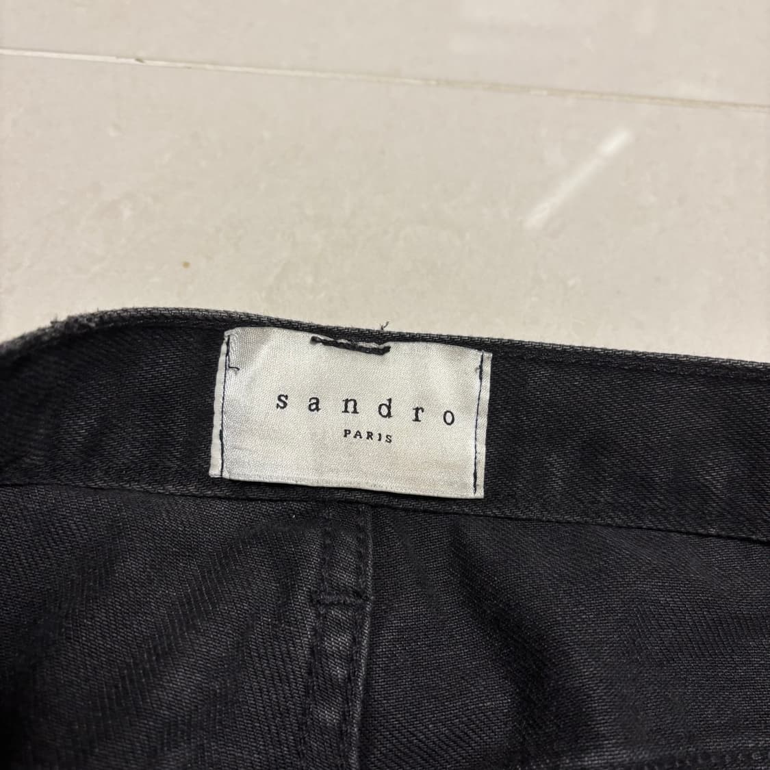 산드로 컷팅 블랙진 데님팬츠 청바지 31인치 상품이미지8