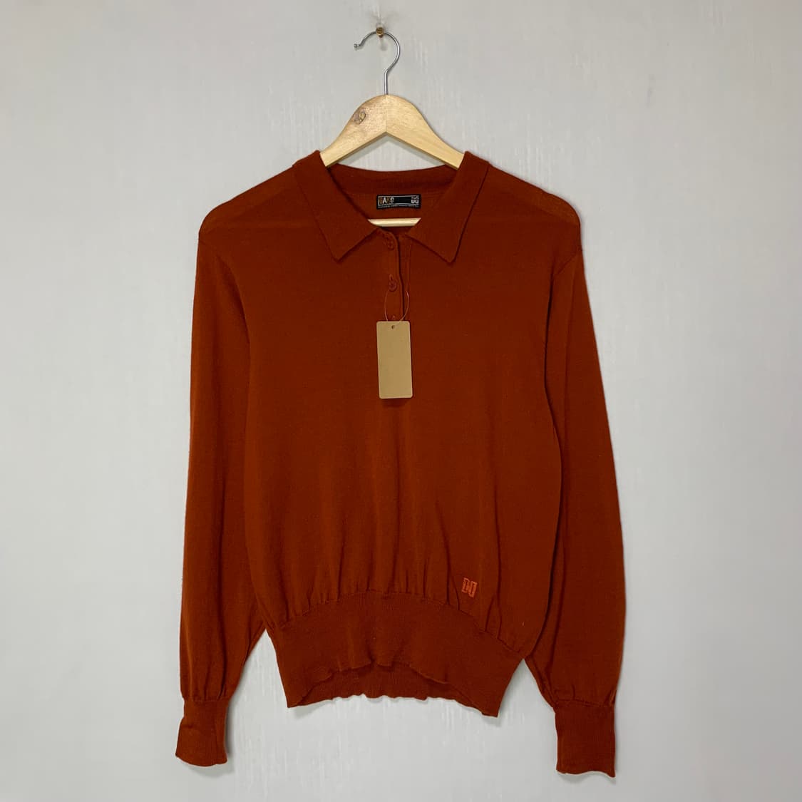 DAKS 닥스 오렌지브라운 카라 빈티지 니트 상품이미지1