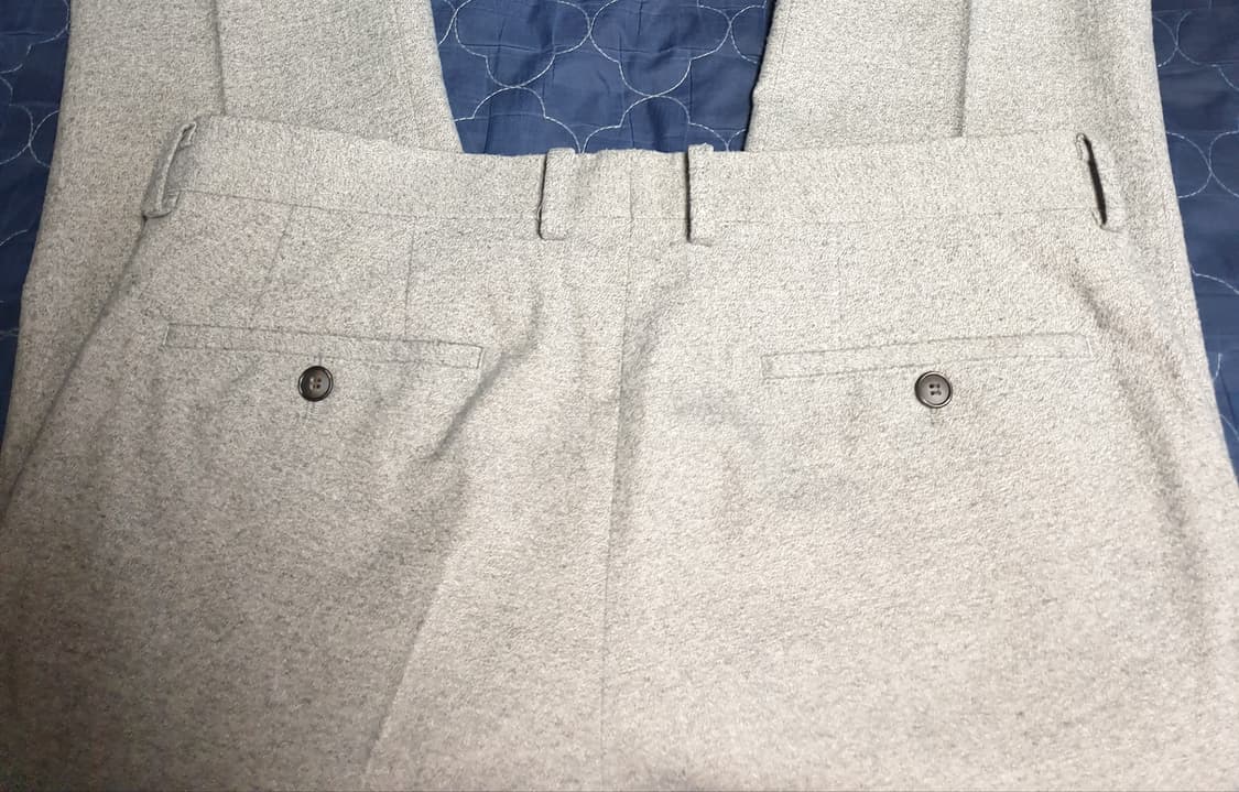 송지오 슬림 스트레치 미니멀 슬랙스 그레이 (32) 상품이미지2