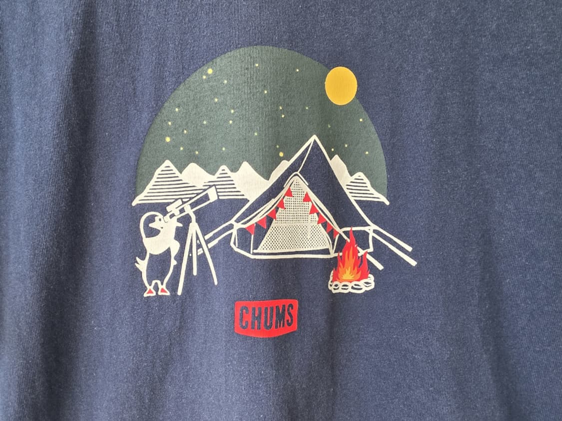 CHUMS 첨스 빈티지 로고 반팔 티셔츠 상품이미지3