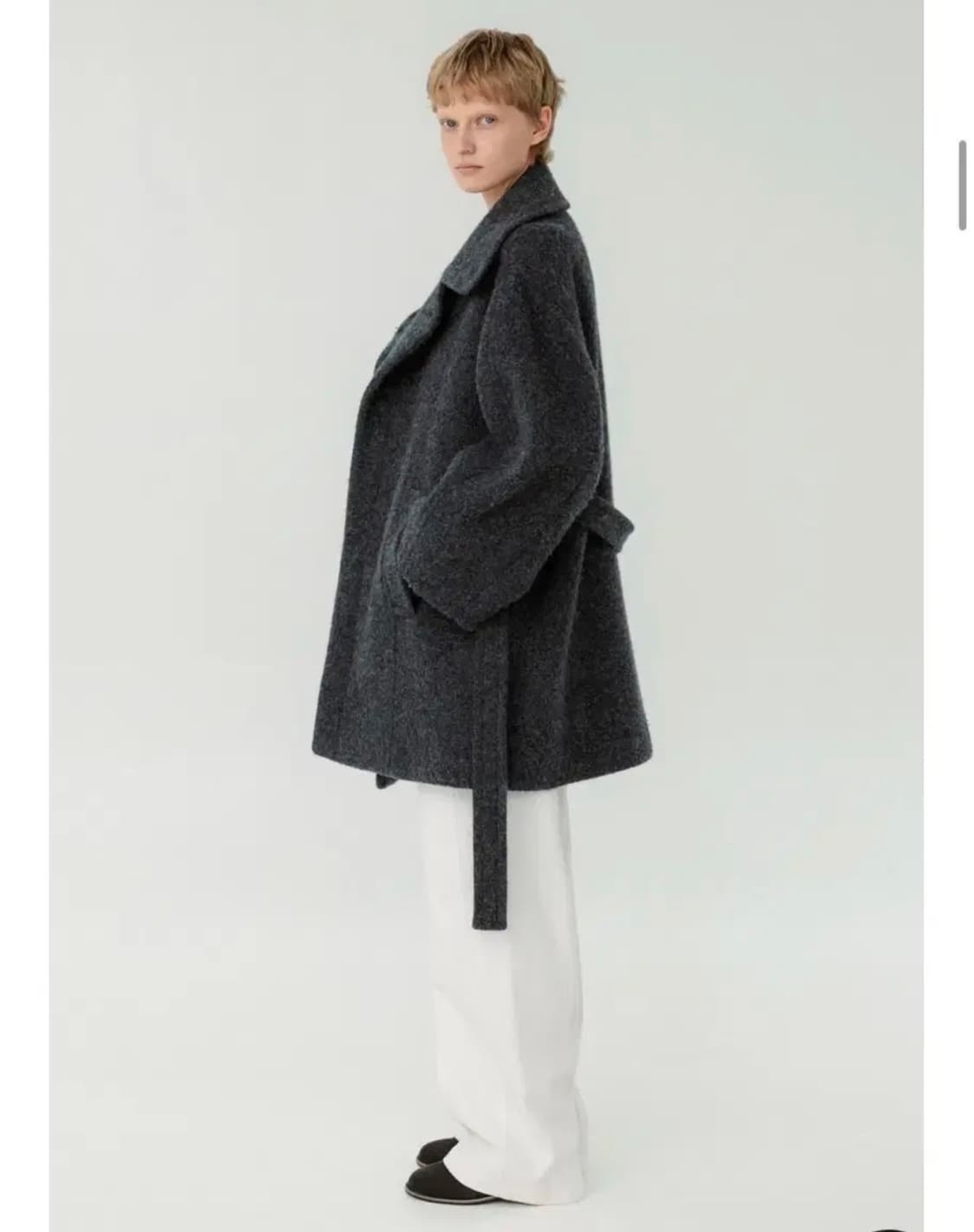 레이스 rrace 클라우드 싱글 오버핏 코트 차콜 Cloud single 상품이미지3