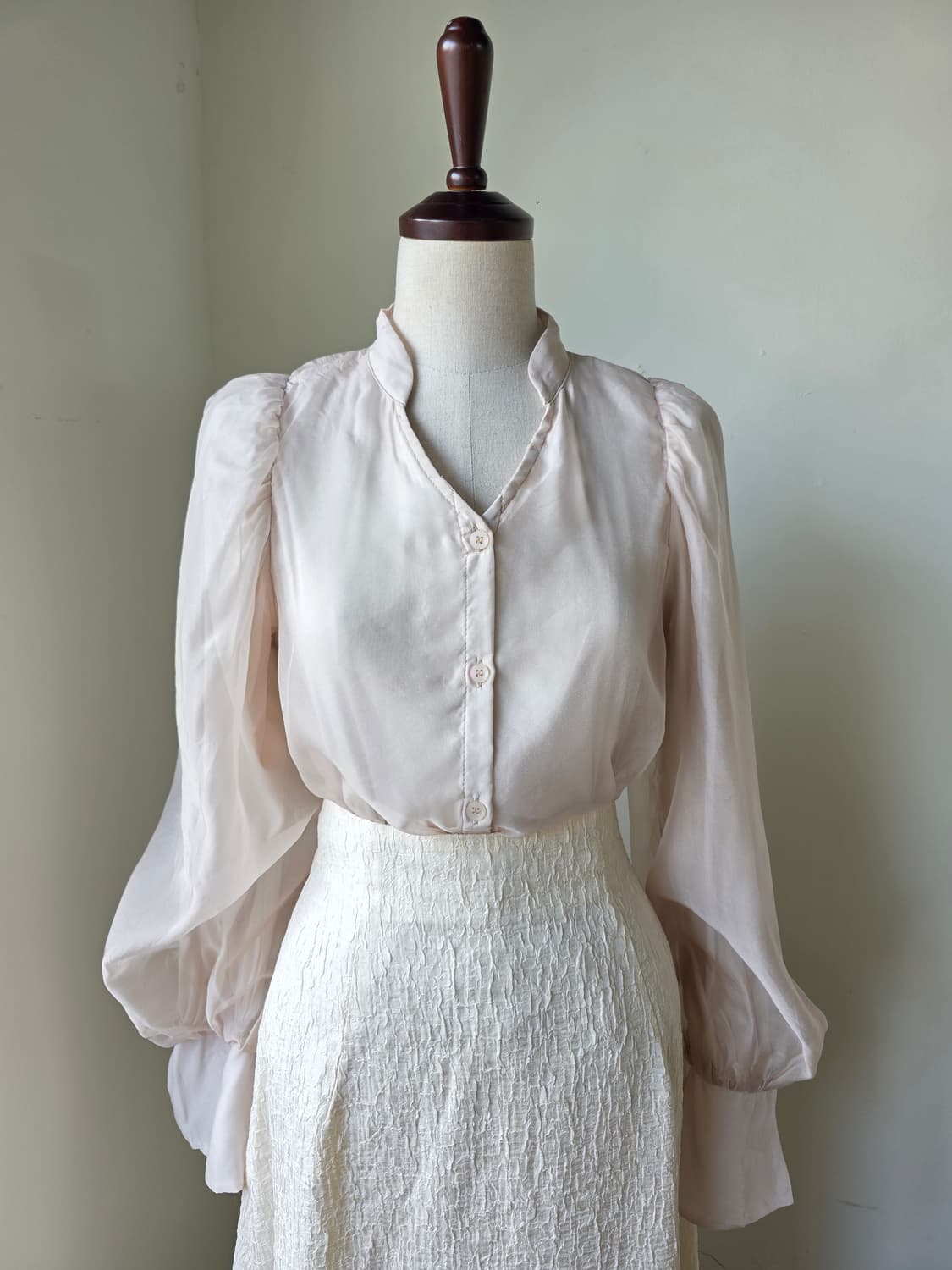 쉬폰 퍼프 블라우스  상품이미지2