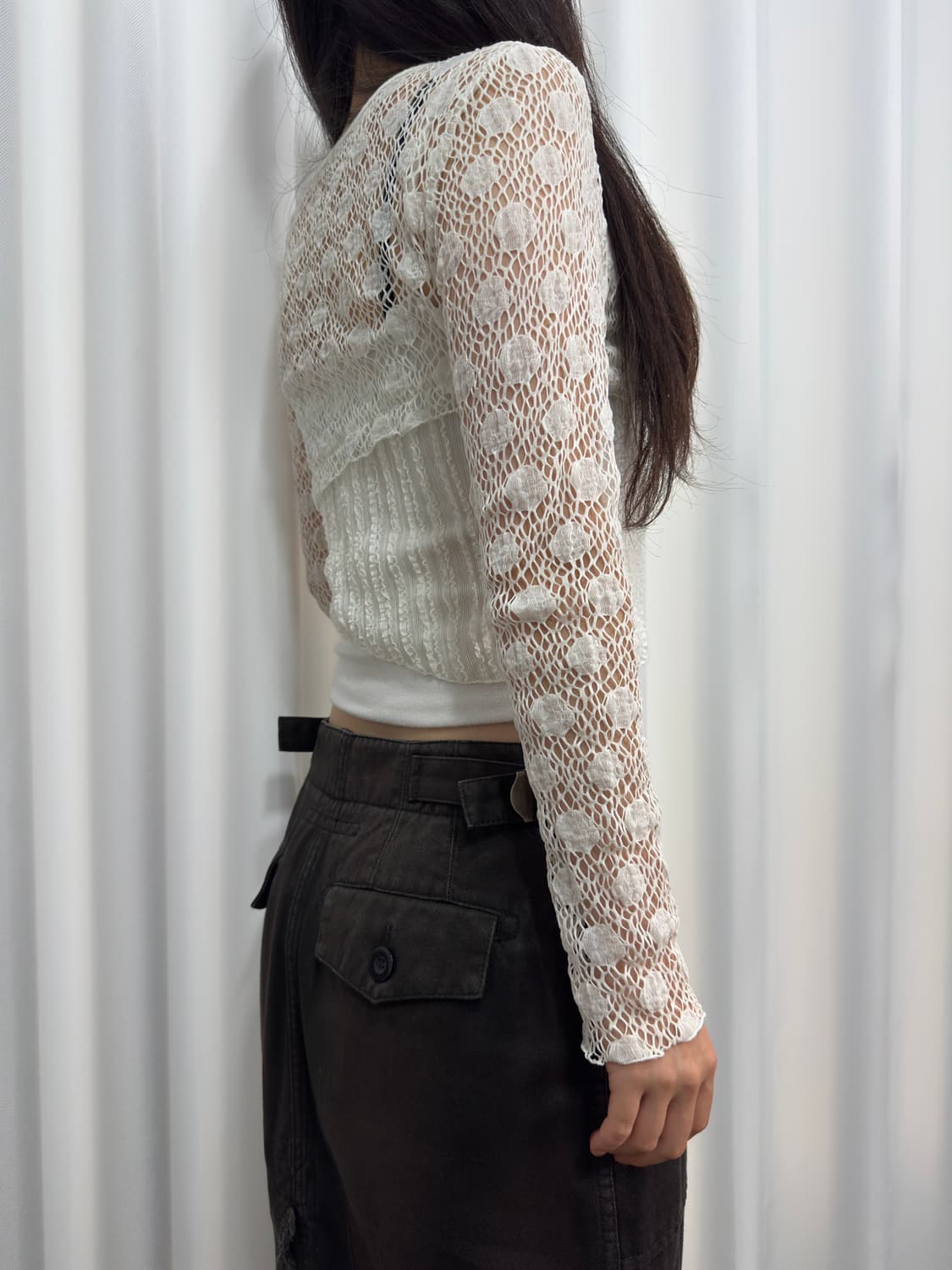mesh lace top 상품이미지4