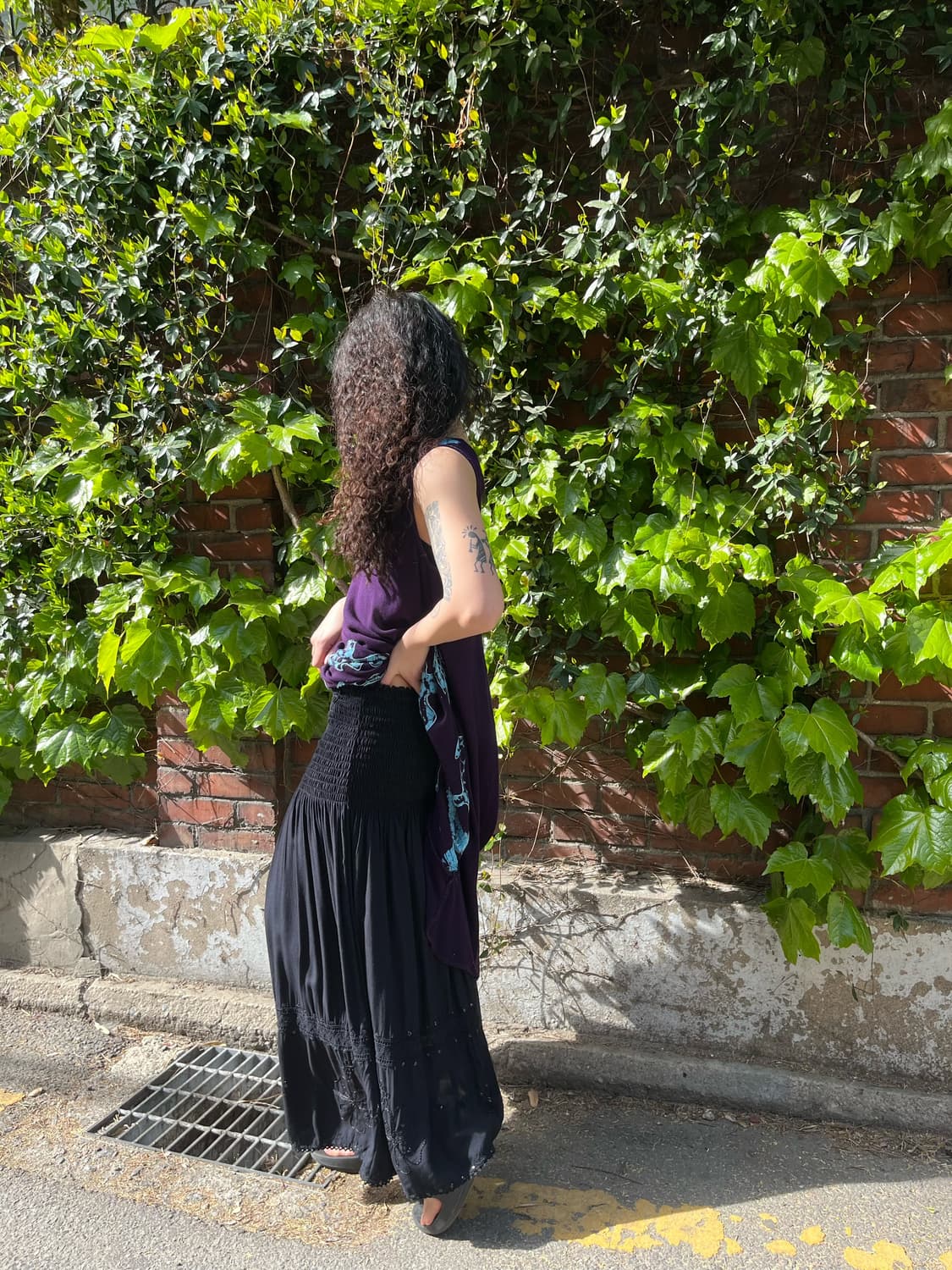 에스닉 자수 포인트 롱스커트 상품이미지4