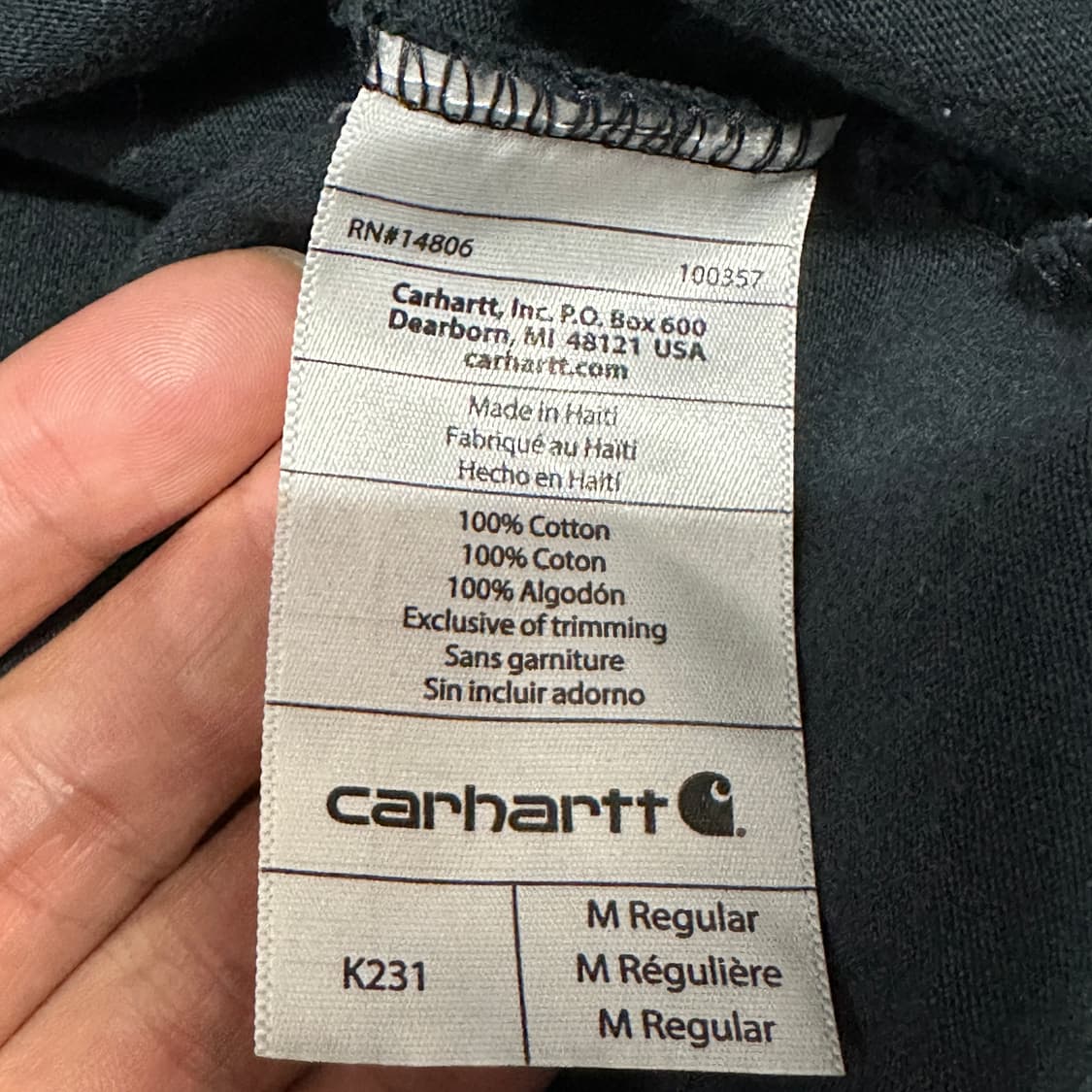 칼하트 스펠아웃 로고 긴팔 m 상품이미지4