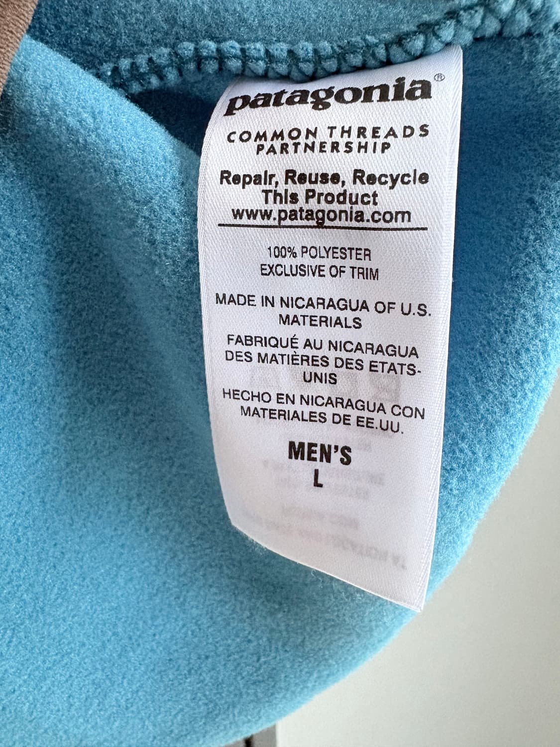 (L) 파타고니아 라이트 블루 신칠라 트래비스 스캇 상품이미지6