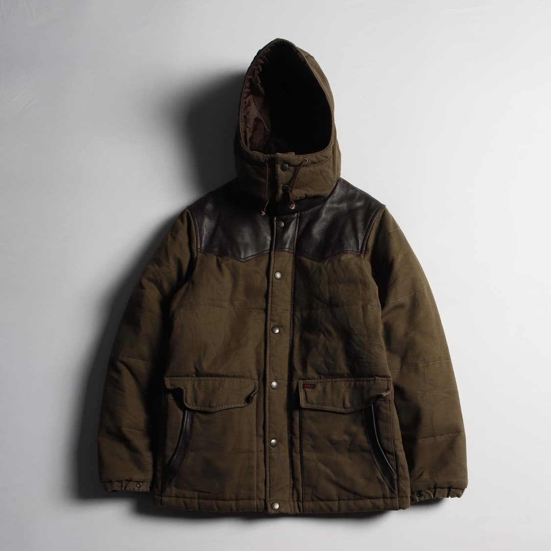 엘엘빈 가죽 믹스 워크웨어 후드 점퍼 상품이미지2